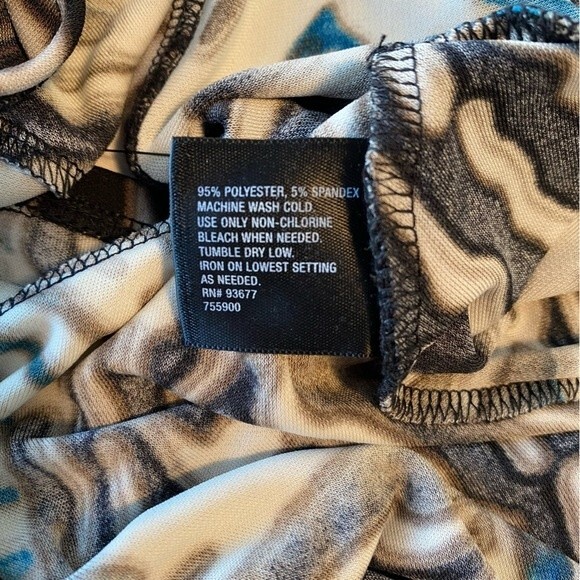 NWT  West 5th Blue Brown Abstract Floral Midi Swing Skirt Size M - Picture 7 of 10